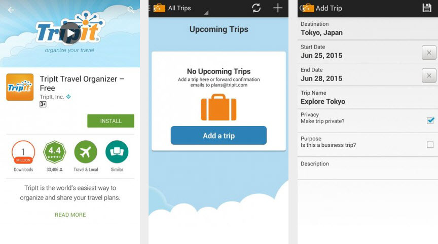 TripIt application